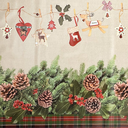 Wachstuch Tischdecke K19A Weihnachten Advent Tannenzapfen eckig rund oval