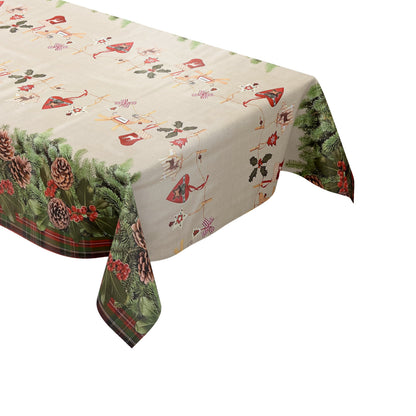 Wachstuch Tischdecke K19A Weihnachten Advent Tannenzapfen eckig rund oval