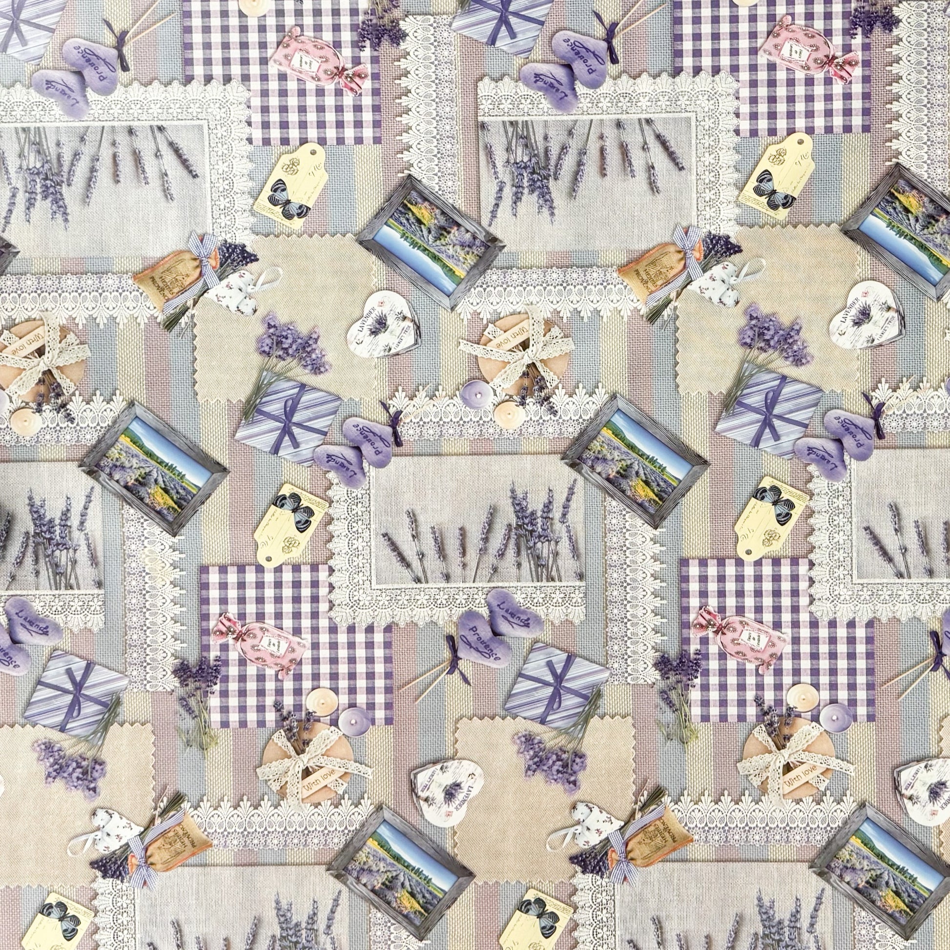 Wachstuch Tischdecke Lavendel lila 