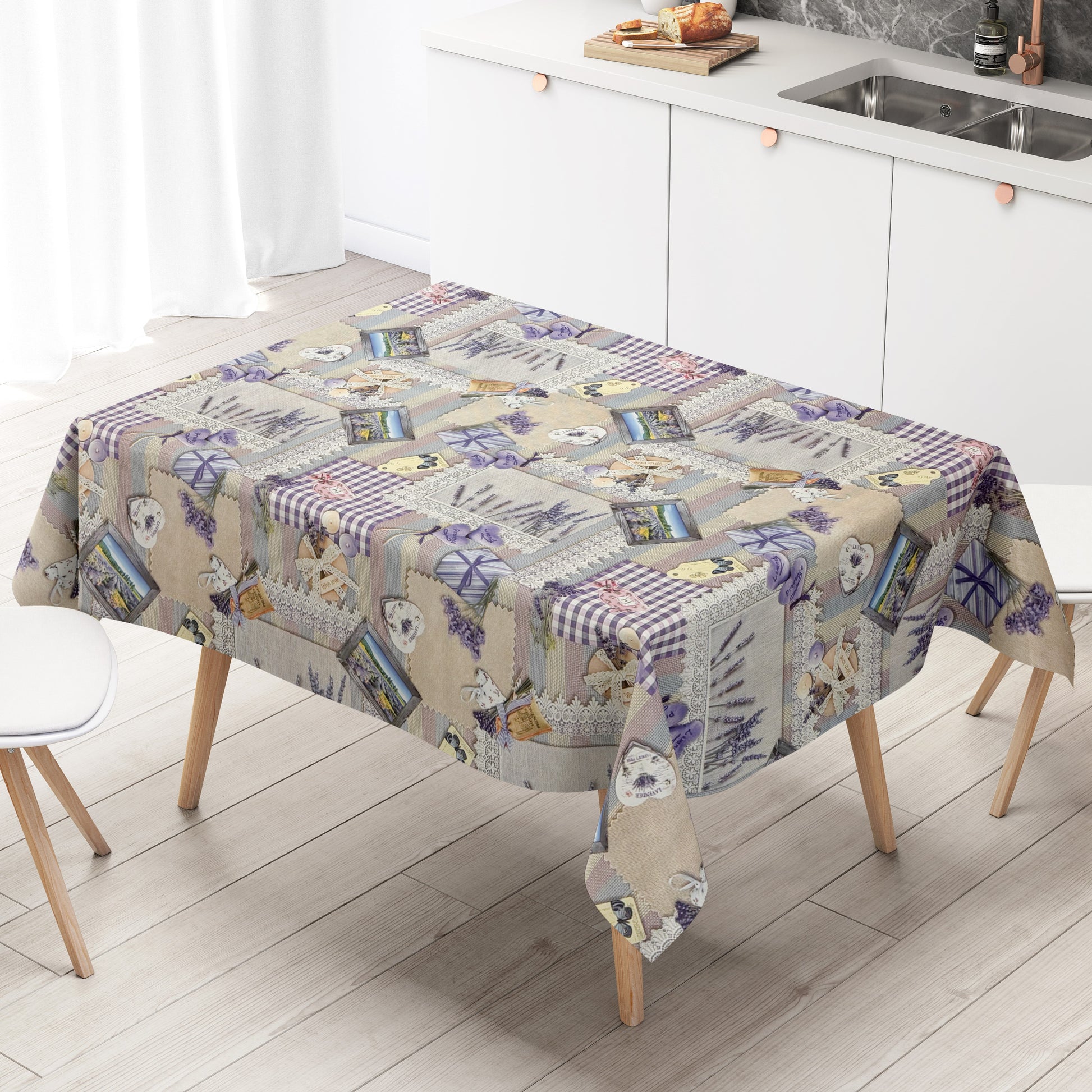 Wachstuch Tischdecke Lavendel lila 
