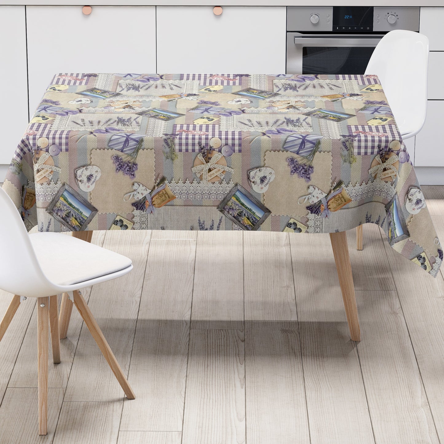 Wachstuch Tischdecke Lavendel lila 
