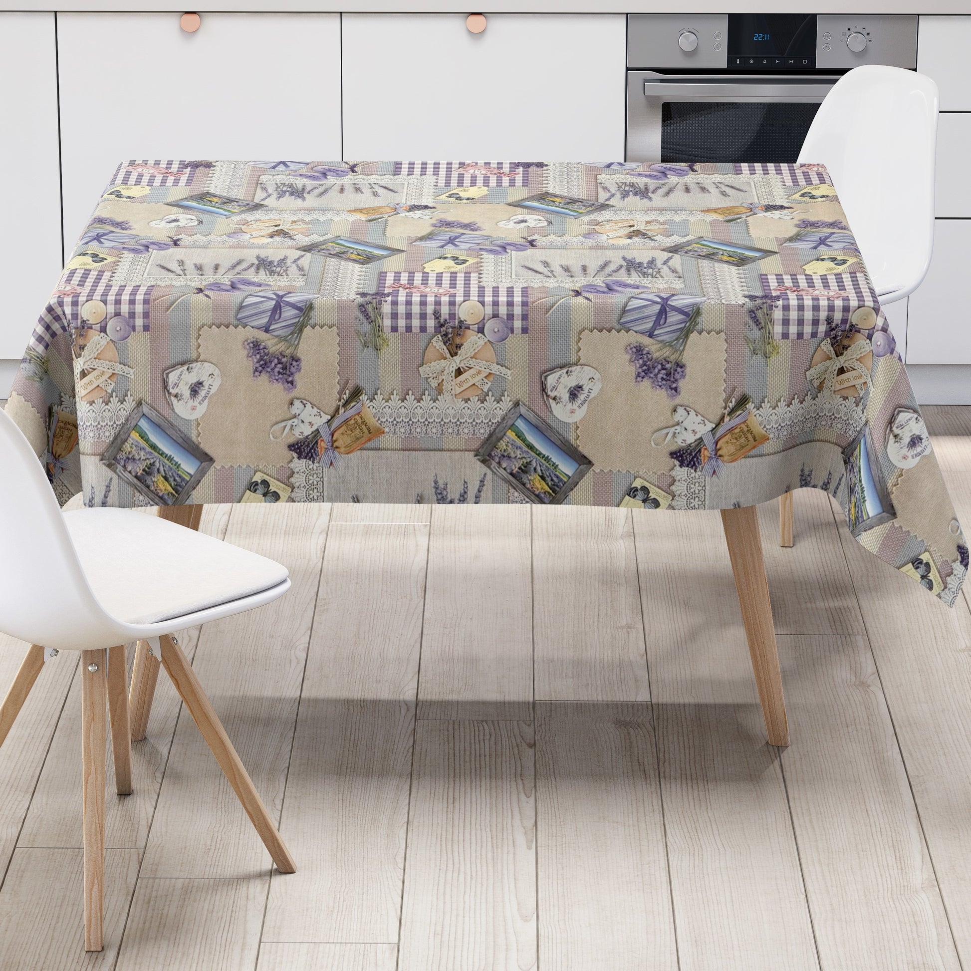 Wachstuch Tischdecke Lavendel lila 