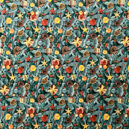 Wachstuchtischdecke Weihanchten Tannenzapfen