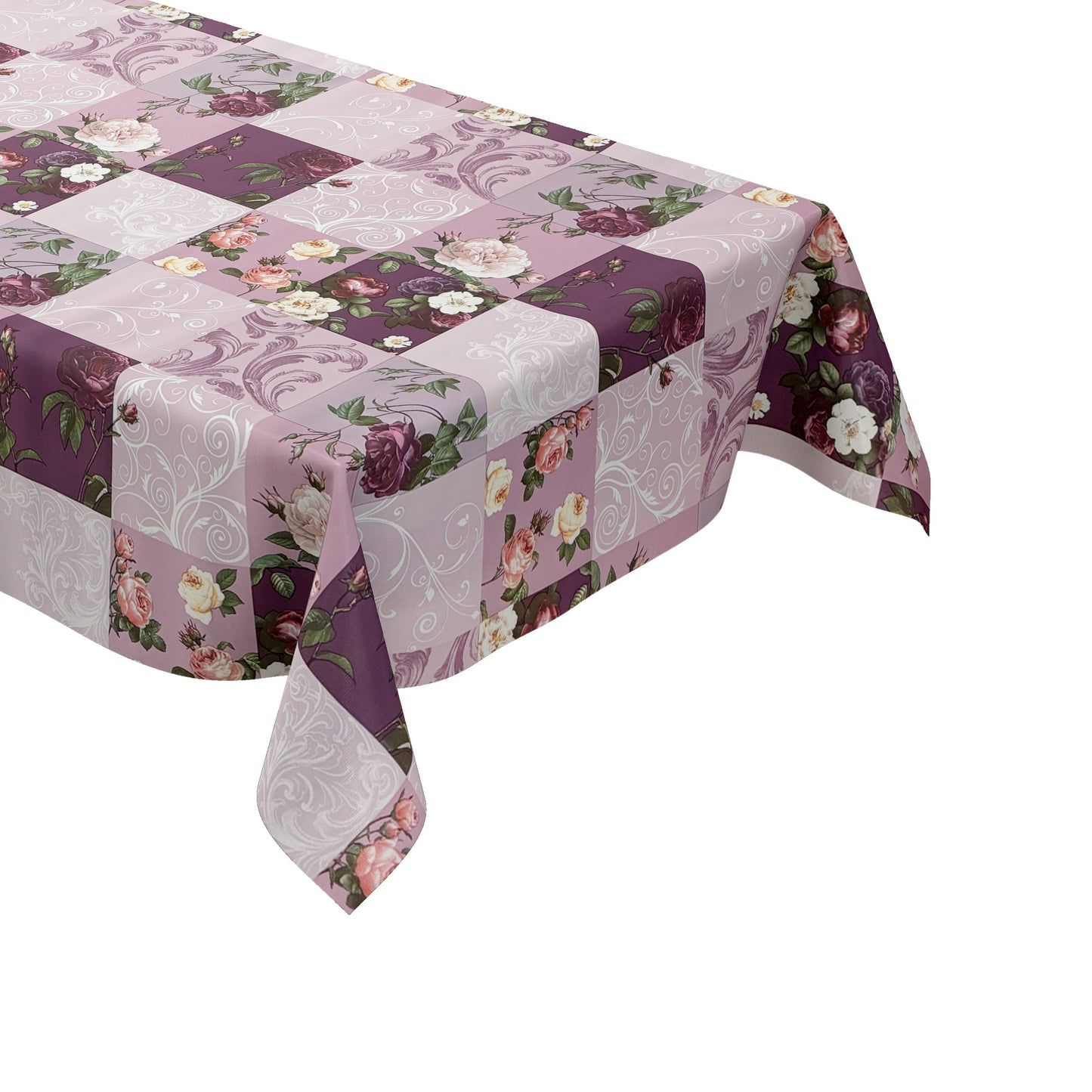 Wachstuch Tischdecke Rosen lila