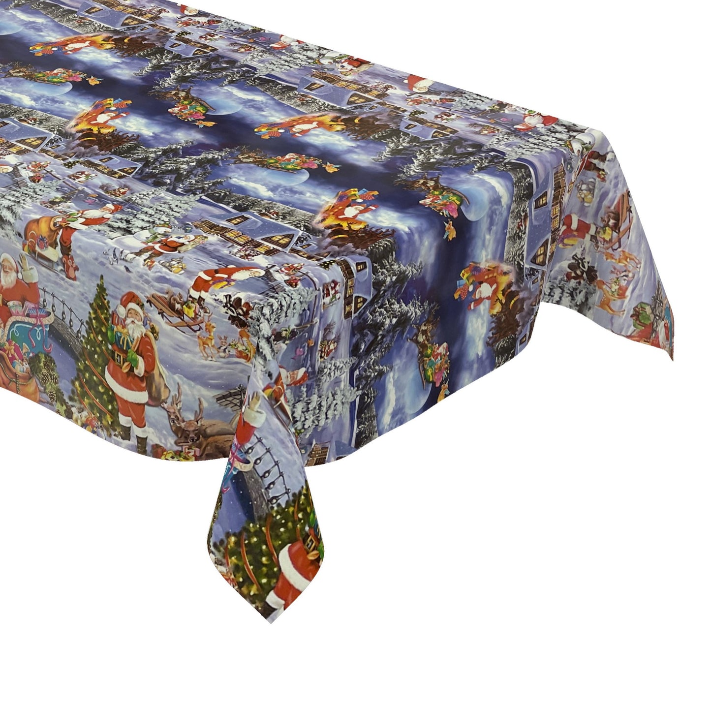Rouleau de toile cirée Noël K25C Motif de bordure de village de Noël