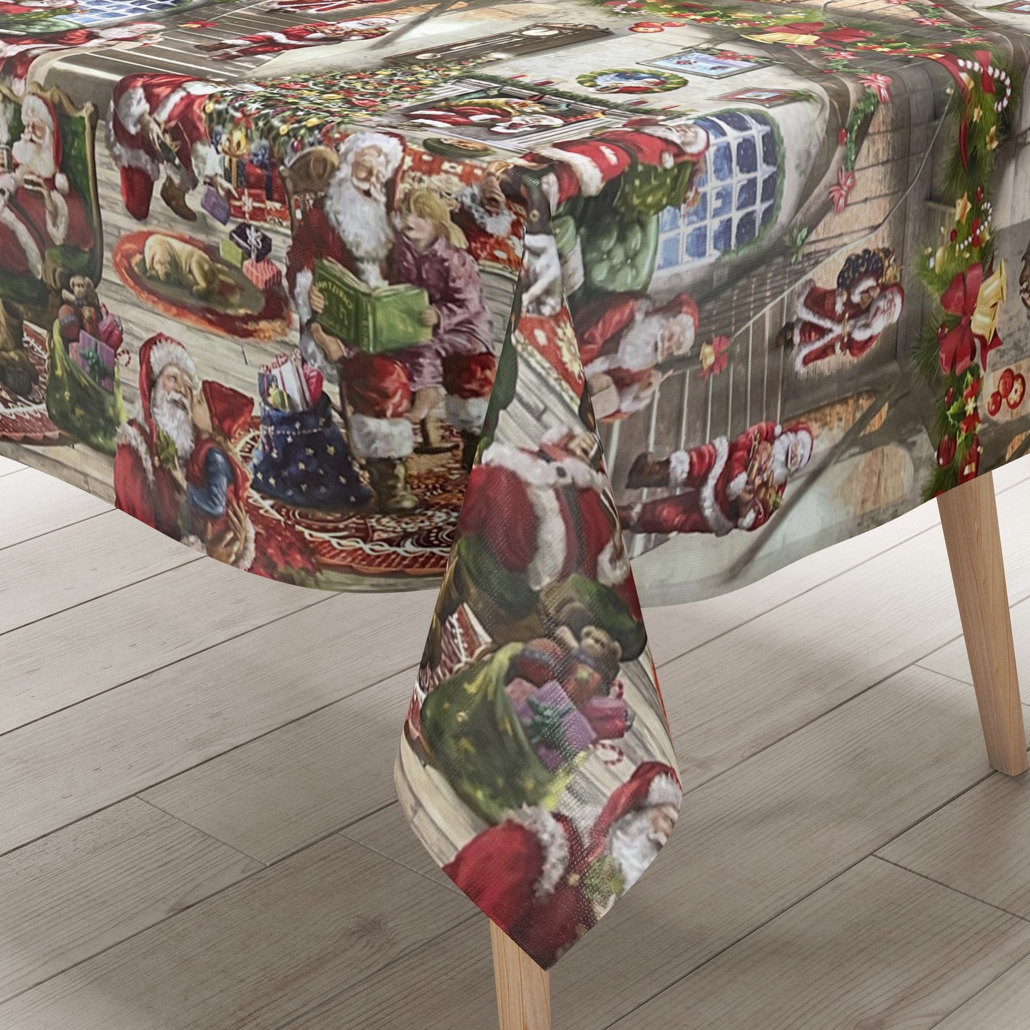 Rouleau de toile cirée Noël K25D Motif bordure de maison de Noël