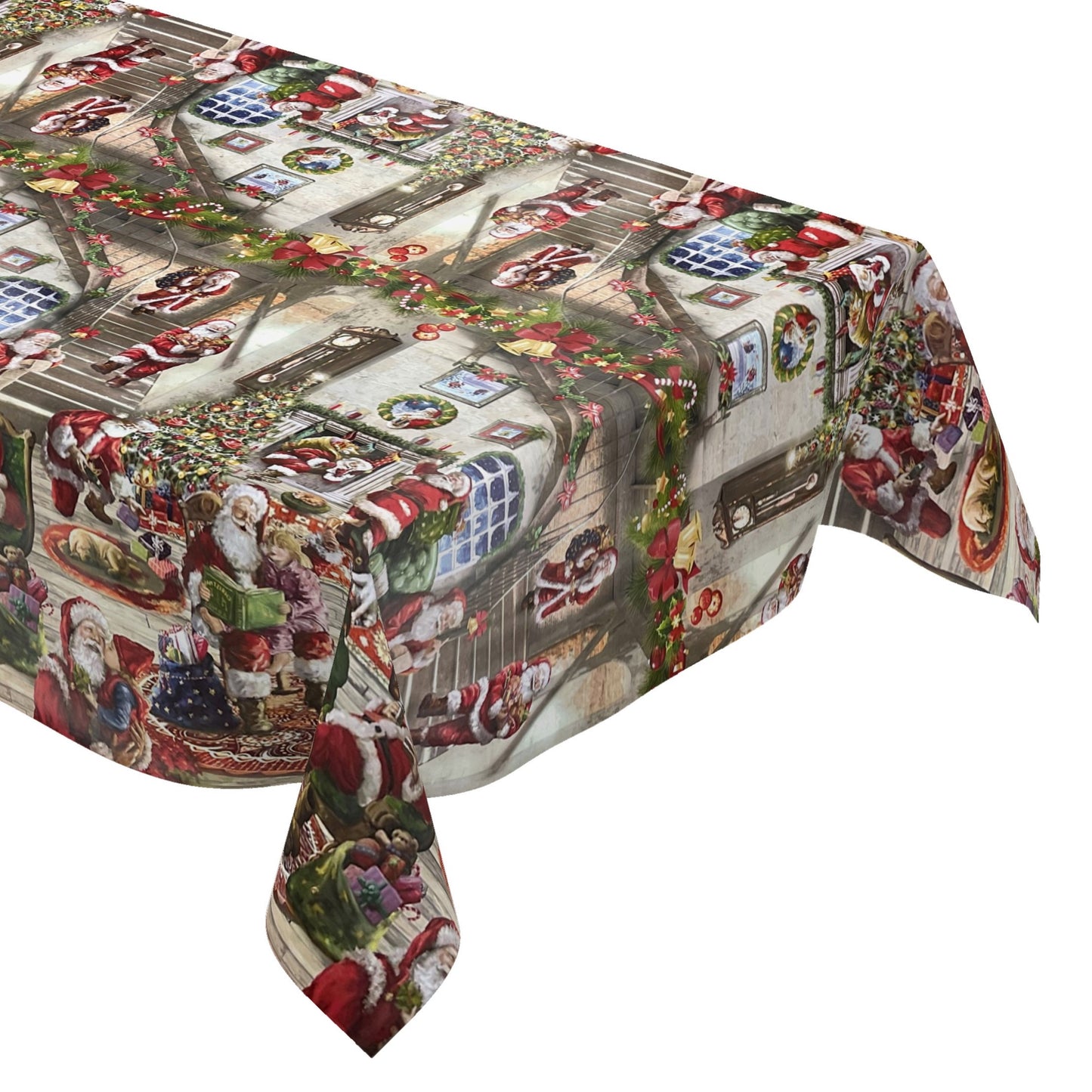 Rouleau de toile cirée Noël K25D Motif bordure de maison de Noël