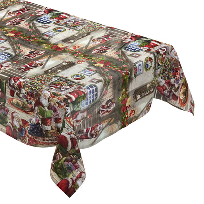 Rouleau de toile cirée Noël K25D Motif bordure de maison de Noël