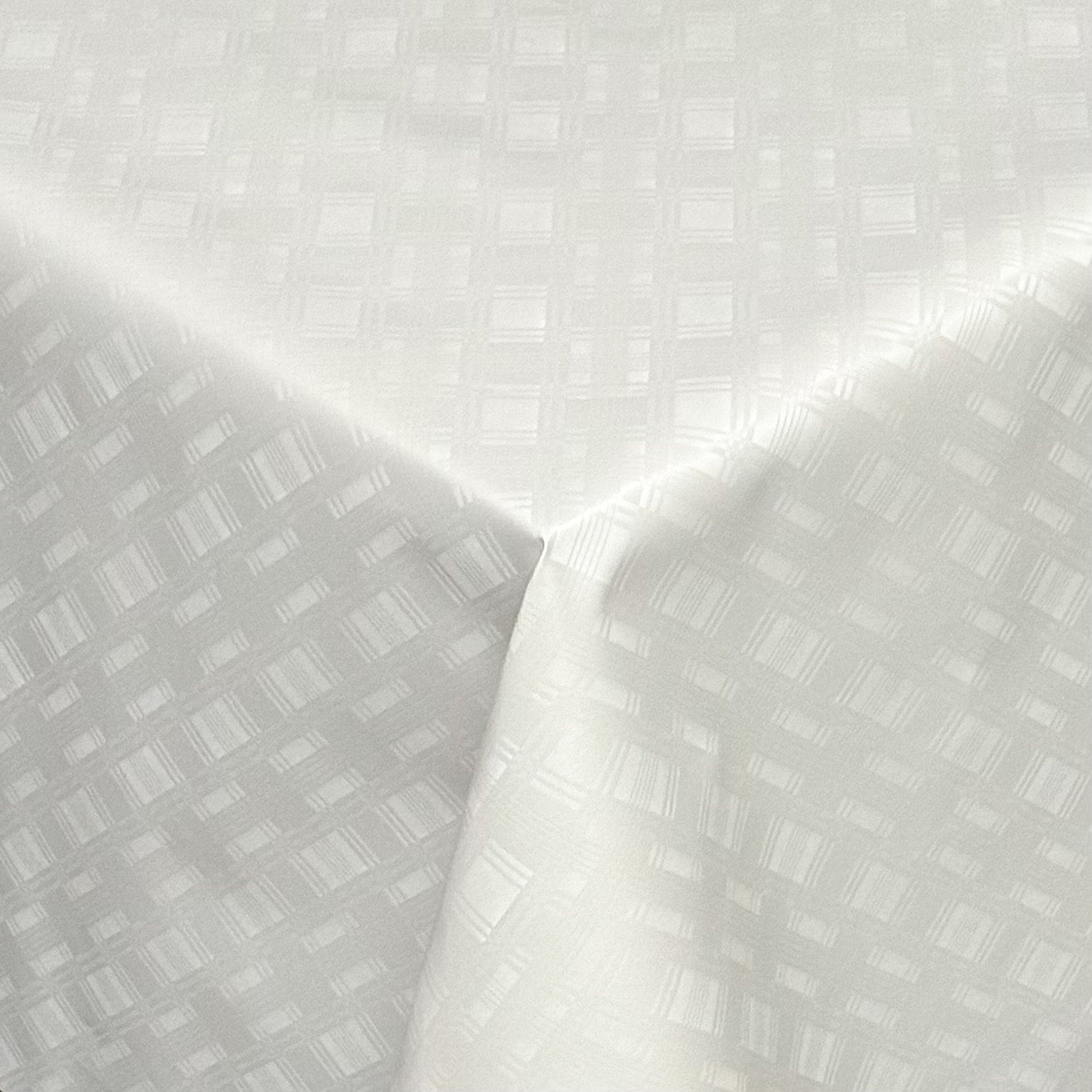 Oilcloth tablecloth damask embossed K521A white diamond check square round oval