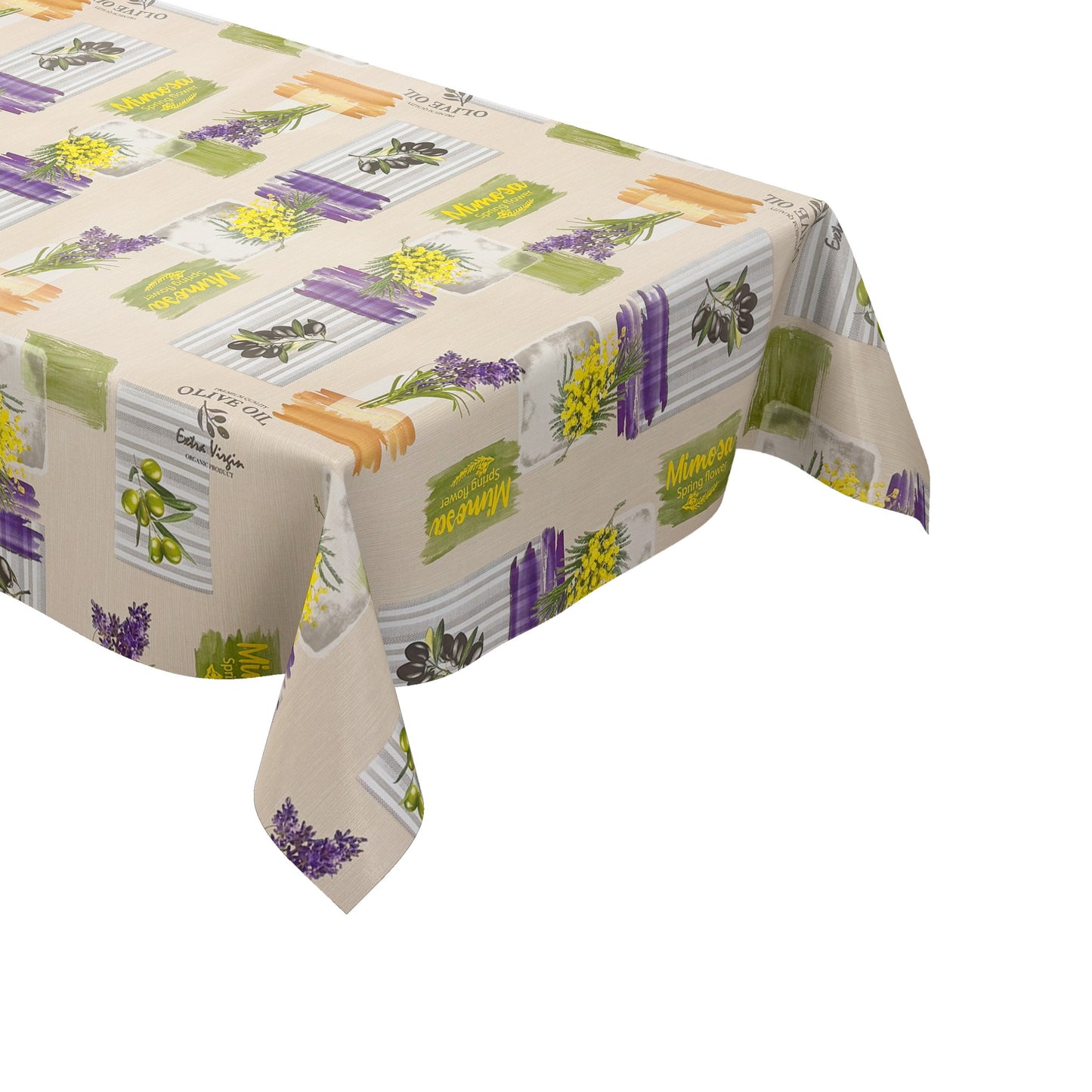 Wachstuch Tischdecke Oliven Lavendel