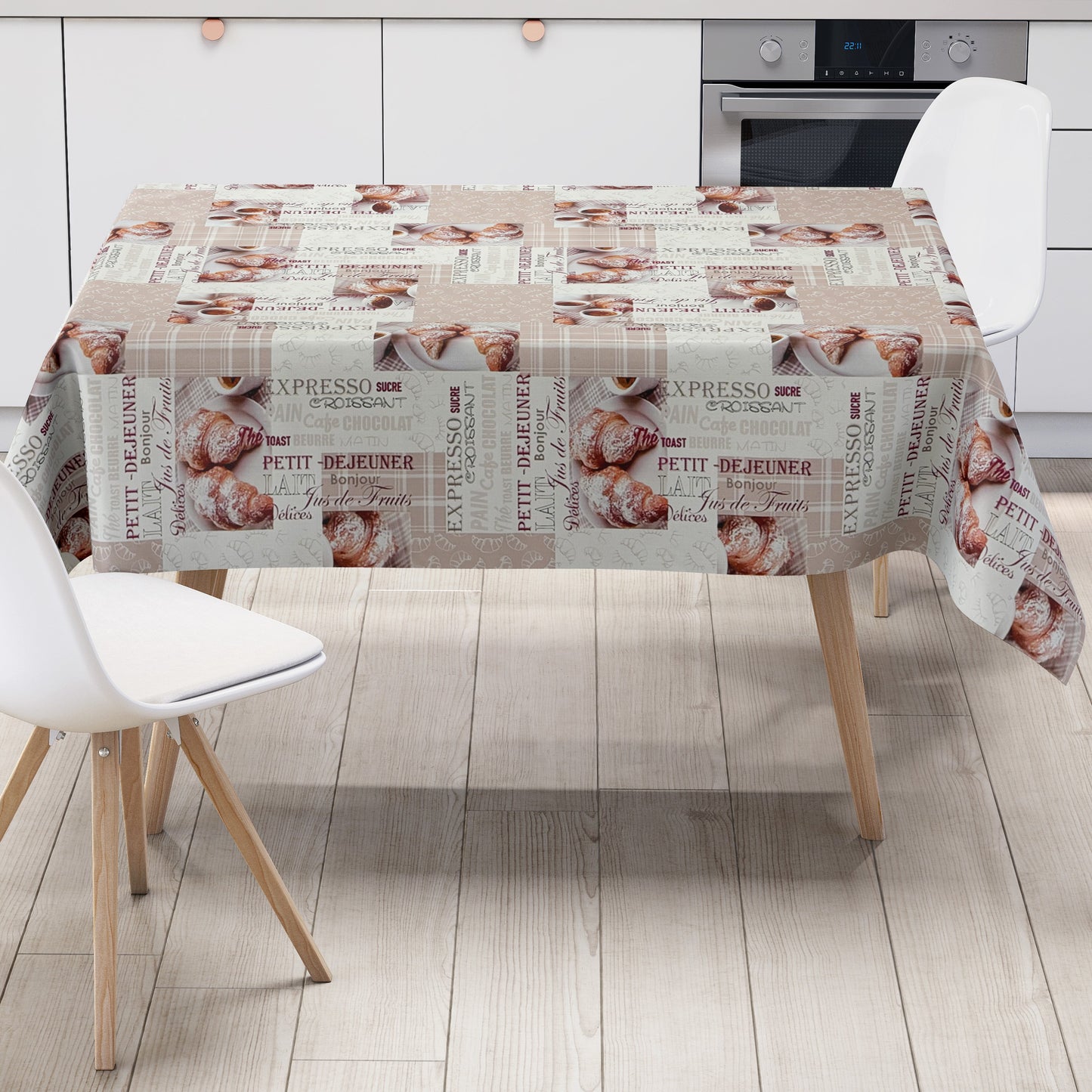 Wachstuch Tischdecke Küchenmotiv