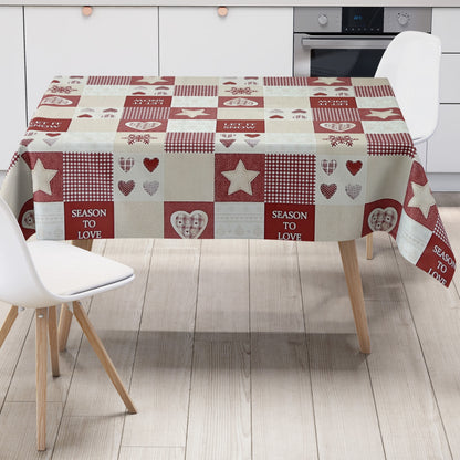 Nappe toile cirée vendue au mètre 01301-00 Pâques Lapin de Pâques Tulipes carrée ronde ovale
