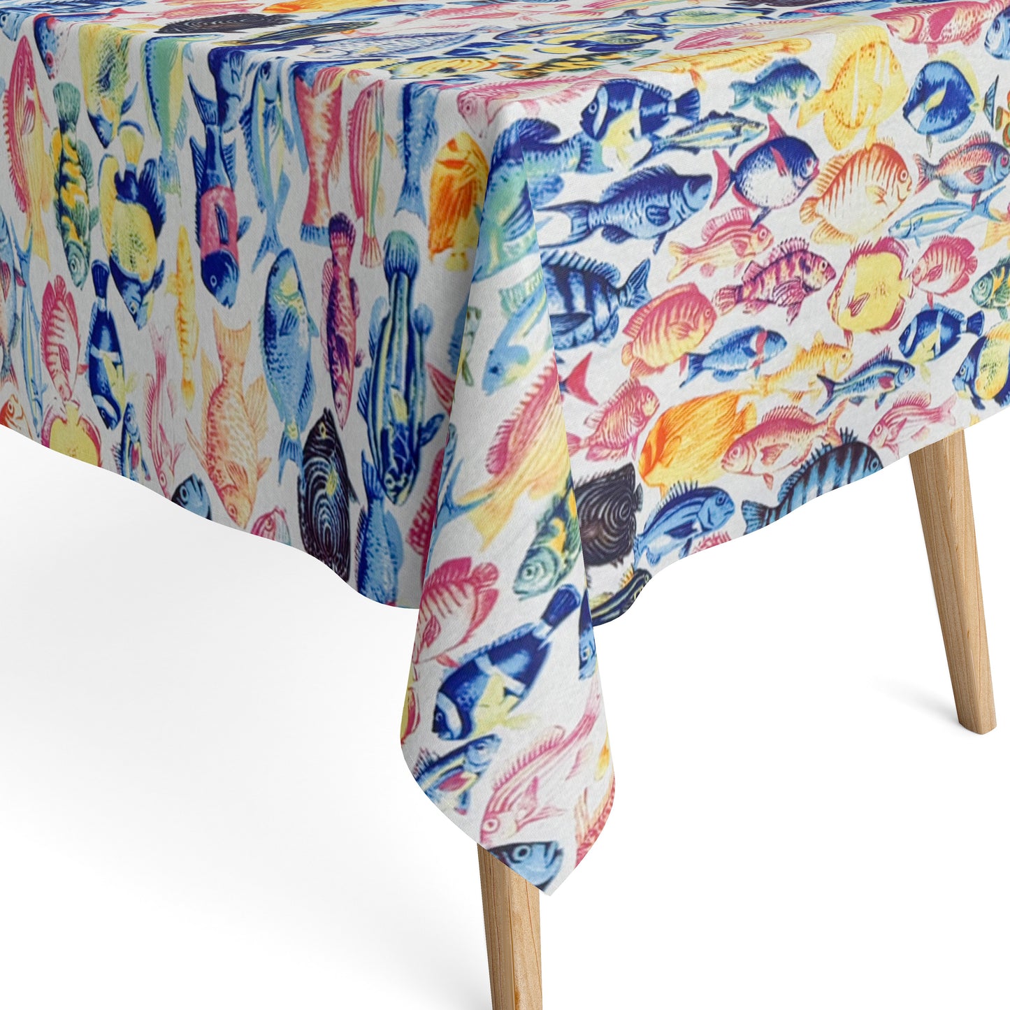 Baumwoll Tischdecke bunte Fische