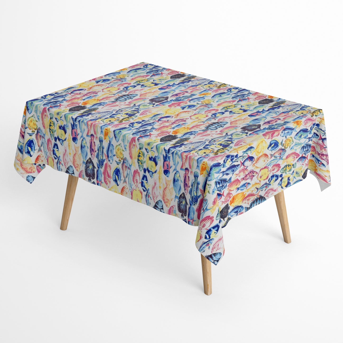 Baumwoll Tischdecke bunte Fische