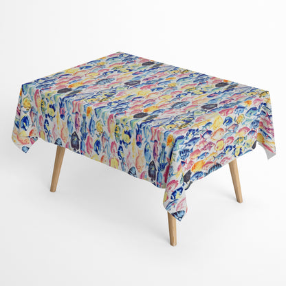 Baumwoll Tischdecke bunte Fische