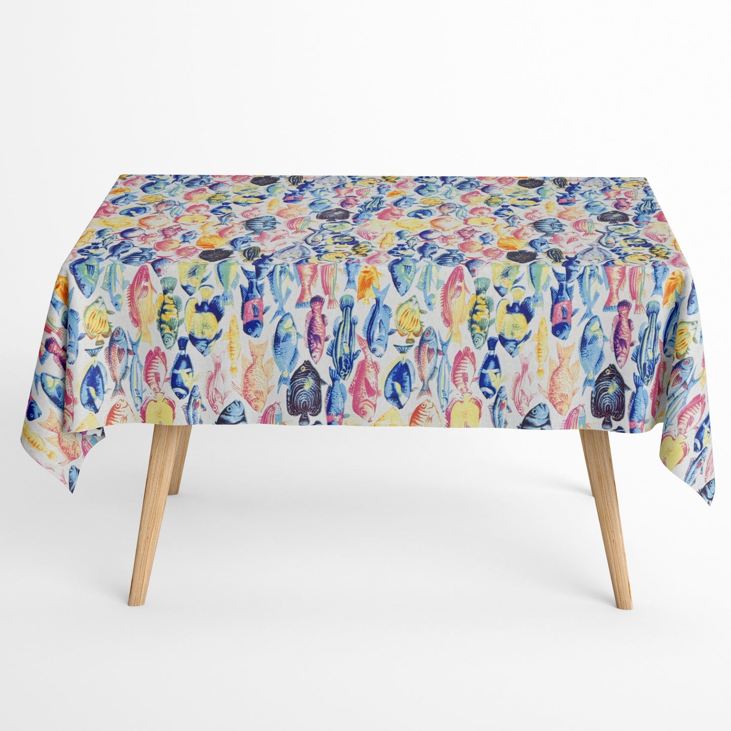 Baumwoll Tischdecke bunte Fische