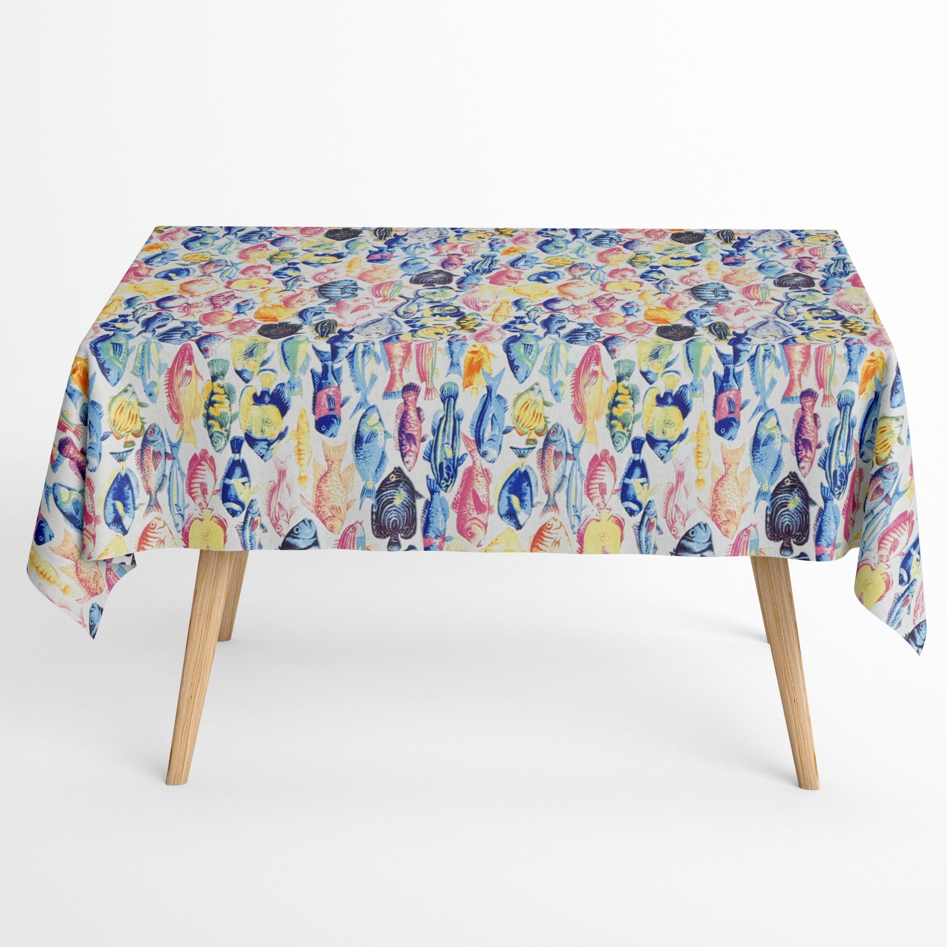 Baumwoll Tischdecke bunte Fische