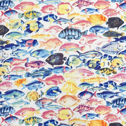 Baumwoll Tischdecke bunte Fische