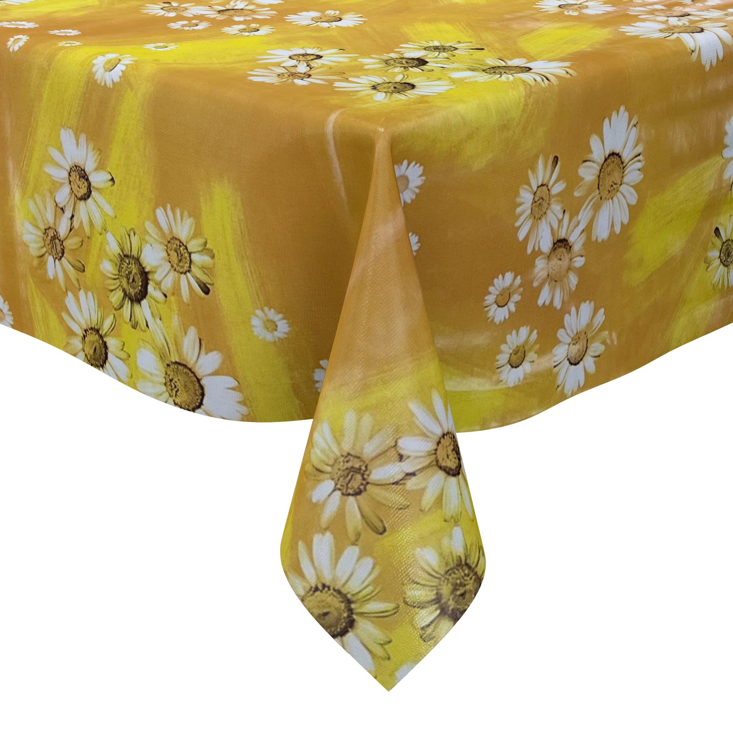 Wachstuch Tischdecke KE11610 terracotta Margeriten Blumen Frühjahr eckig rund oval