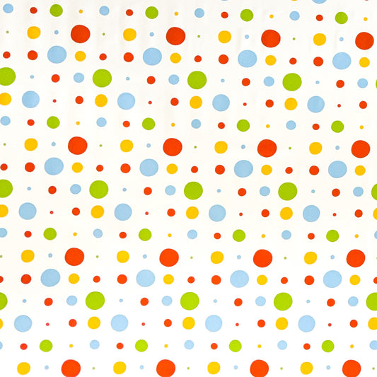 Oilcloth roll sold by the meter KE45410 colorful dots