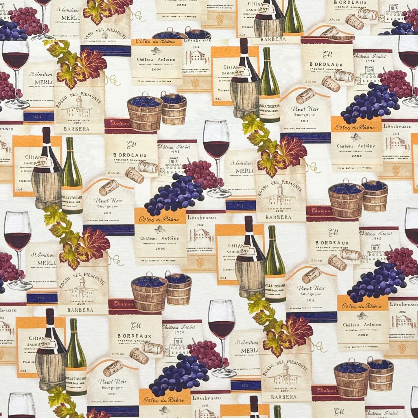 Baumwoll Tischdecke Wein Bordeaux