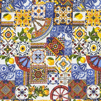 Jacquard Tischdecke Mosaik und Fliesen