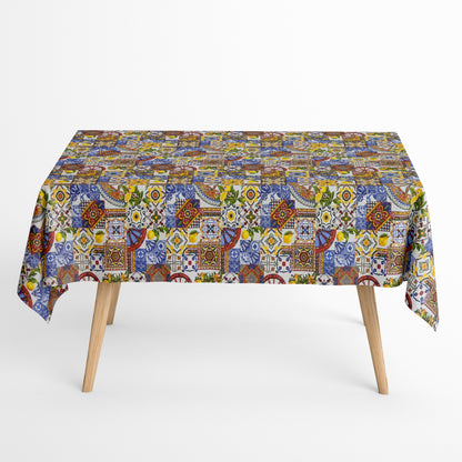 Jacquard Tischdecke Mosaik und Fliesen