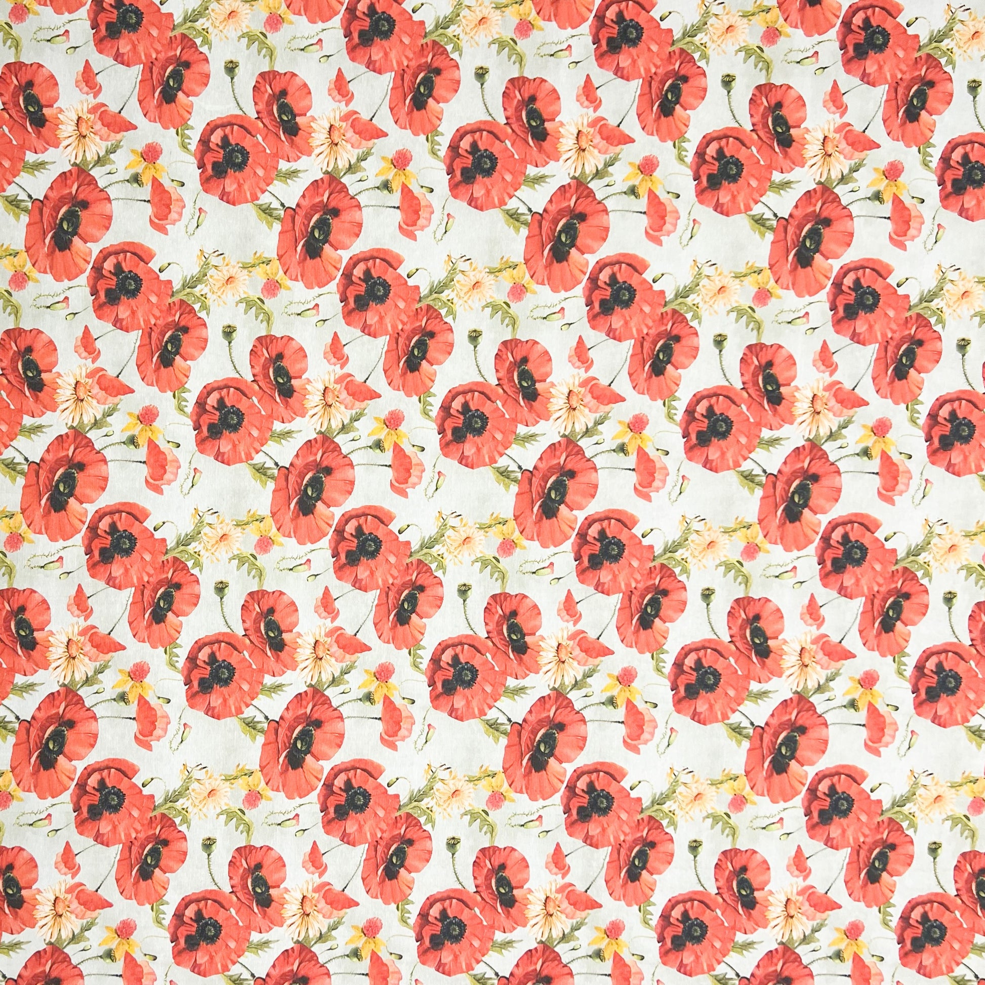 textile Tischdecke Mohnblumen