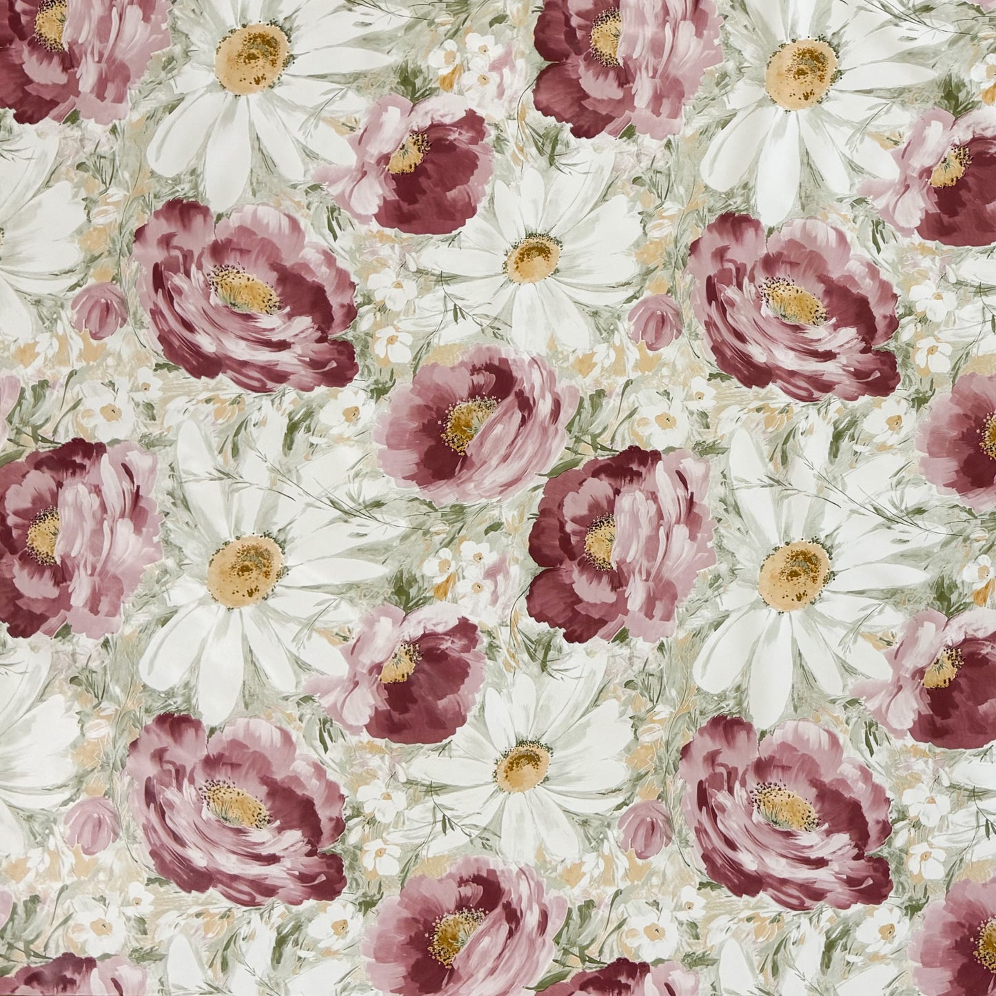 Wachstuch Tischdecke Mohnblumen Margeriten