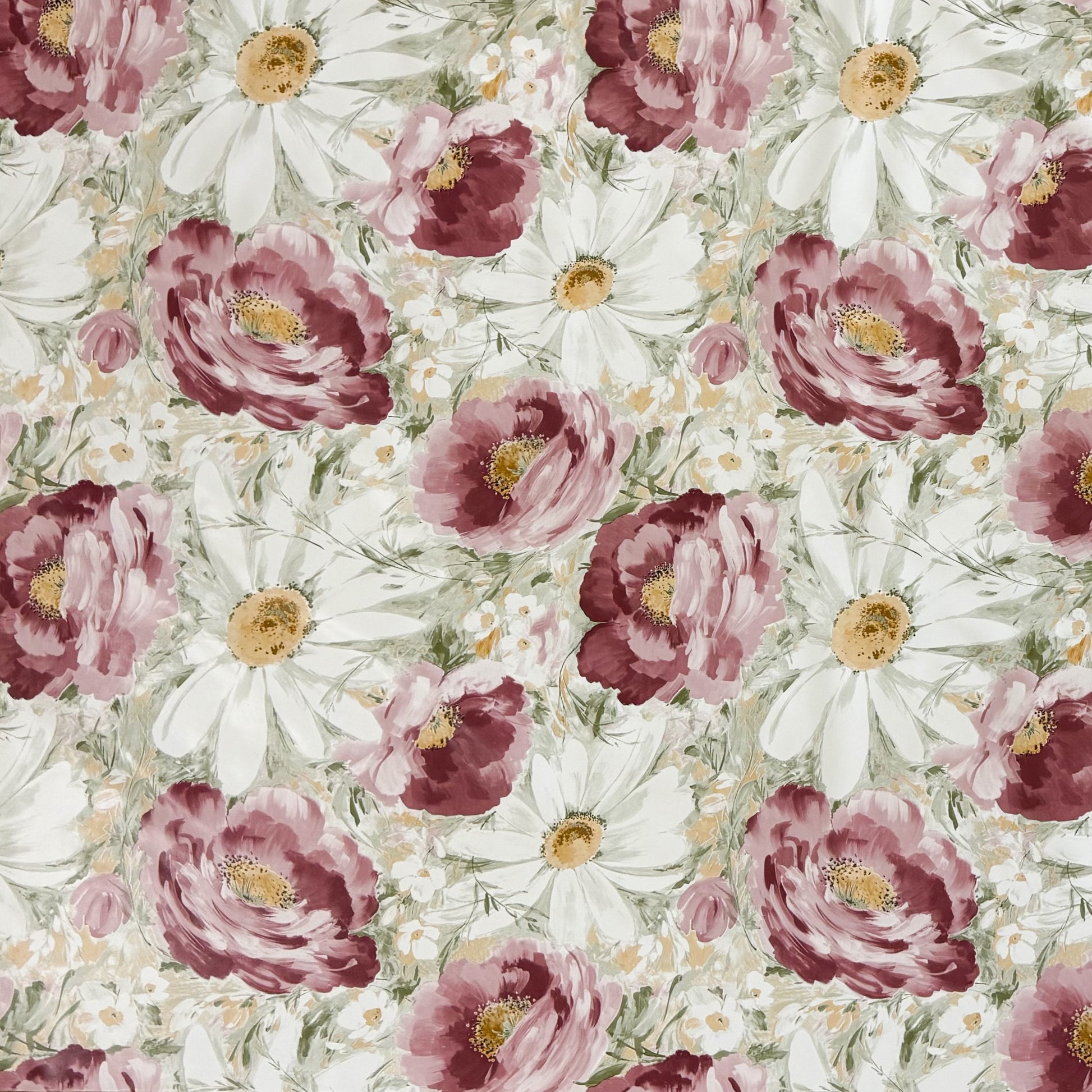 Wachstuch Tischdecke Mohnblumen Margeriten