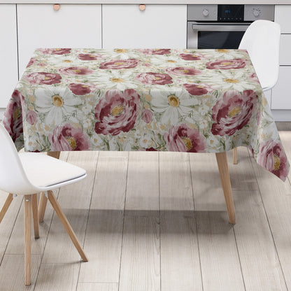 Wachstuch Tischdecke Mohnblumen Margeriten