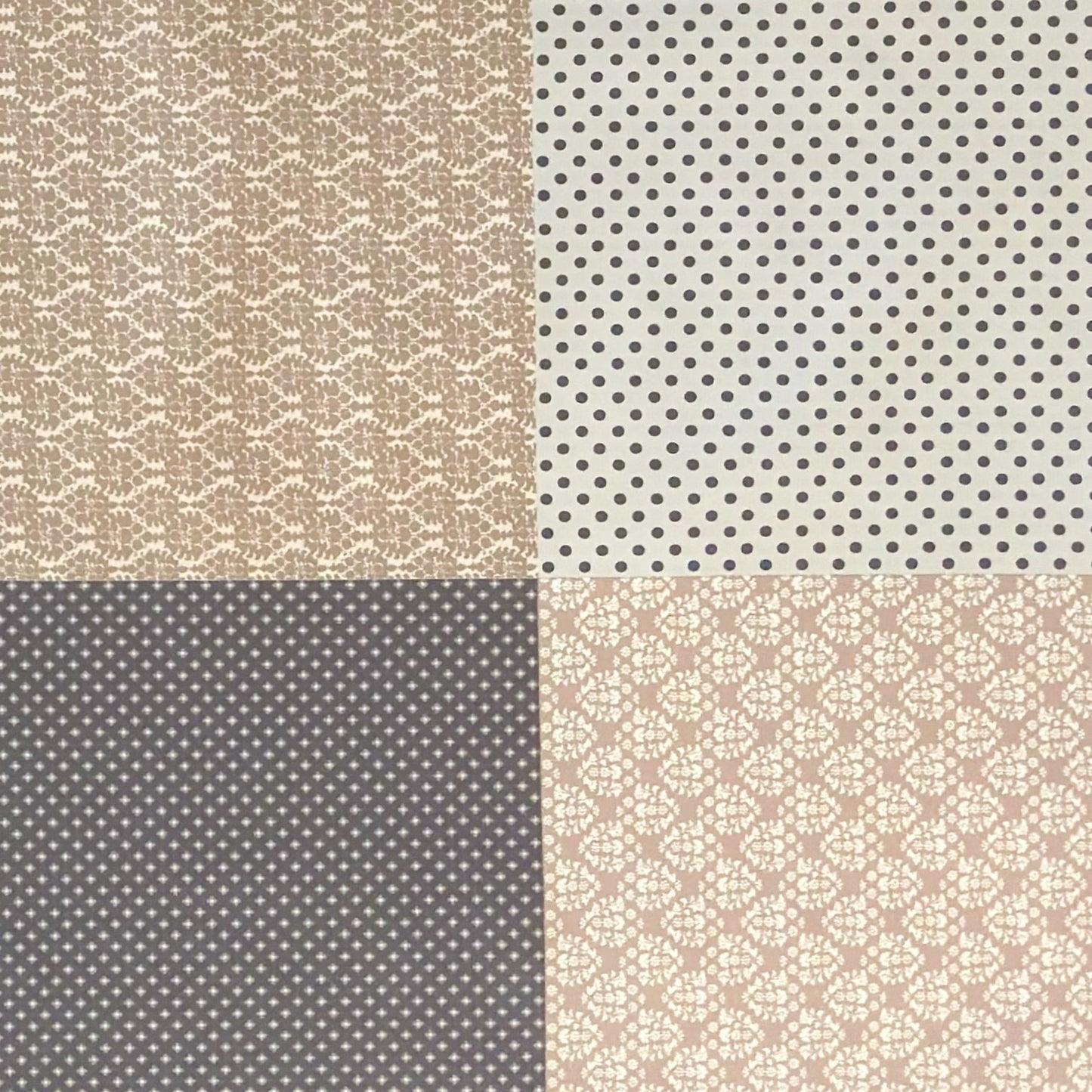 Wachstuch Tischdecke M19321 beige grau Ornamente Punkte eckig rund oval