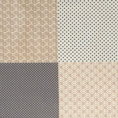 Wachstuch Tischdecke M19321 beige grau Ornamente Punkte eckig rund oval