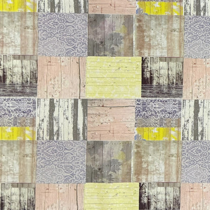 Wachstuch Tischdecke Holz und Mosaik