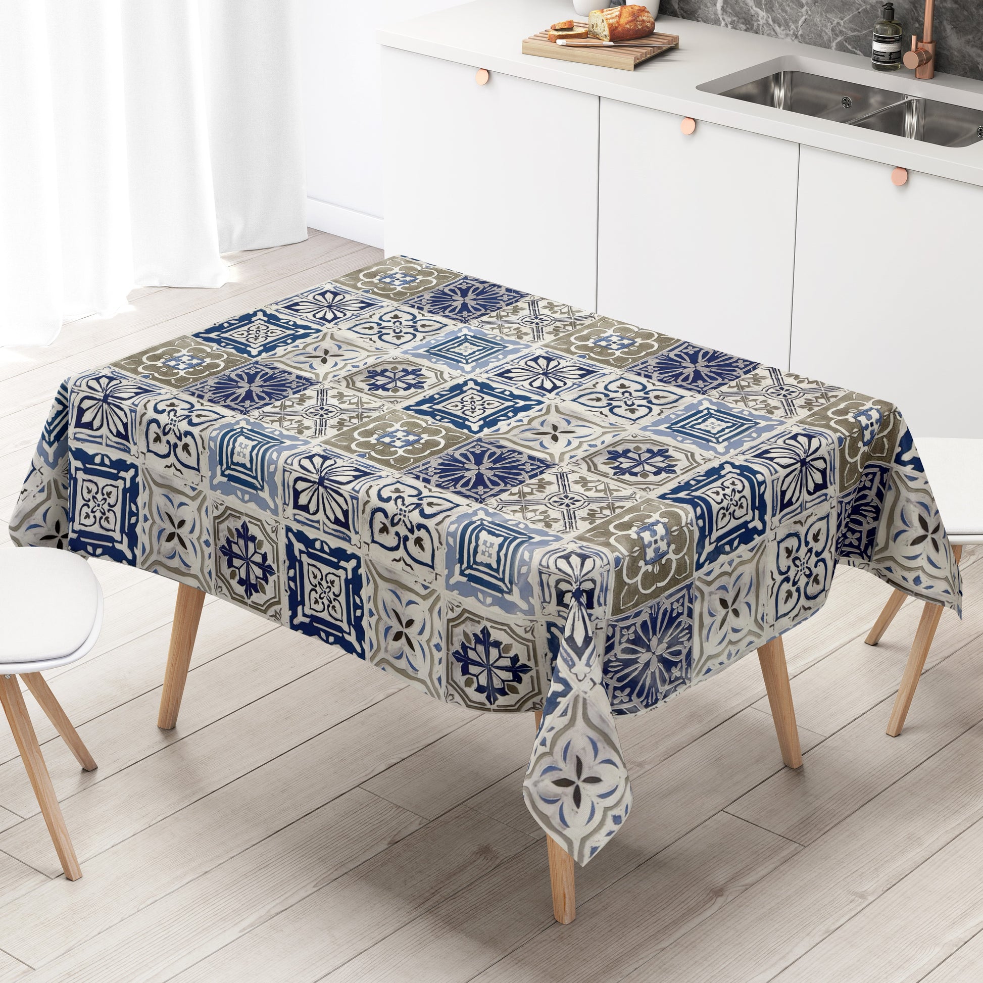 Wachstuch Tischdecke Fliesen Mosaik