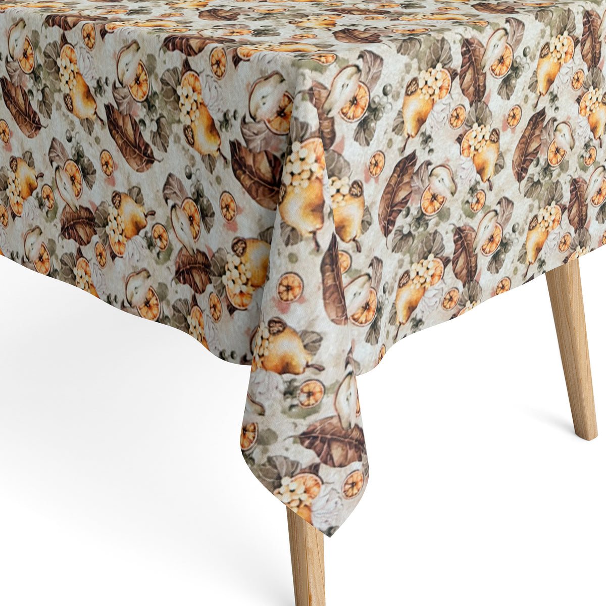 Jacquard Tischdecke Herbst Früchte Blätter Obst
