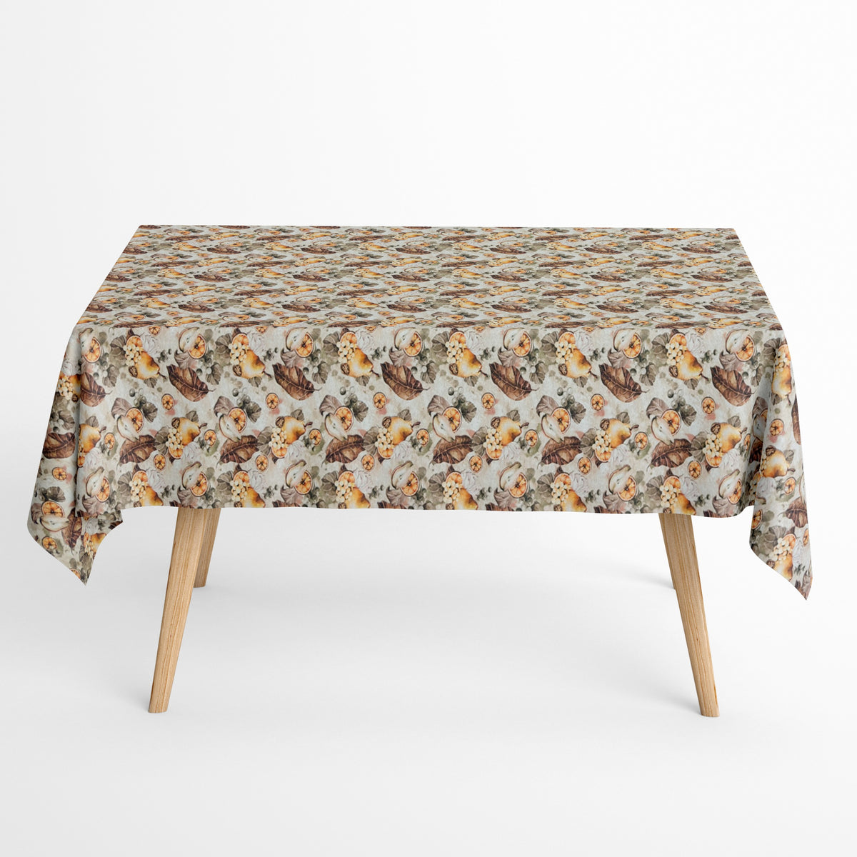 Jacquard Tischdecke Herbst Früchte Blätter Obst