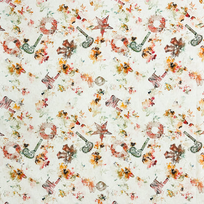 Jacquard Baumwolltischdecke MERRY CHRISTMAS
