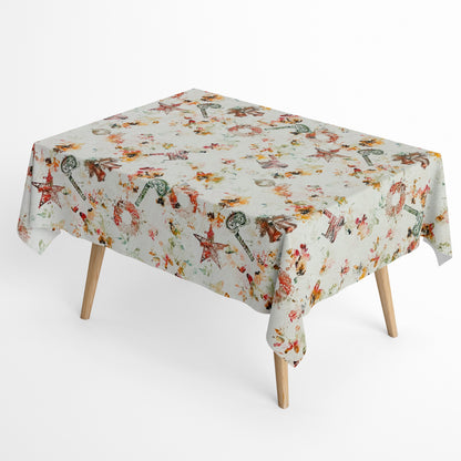 Jacquard Baumwolltischdecke MERRY CHRISTMAS