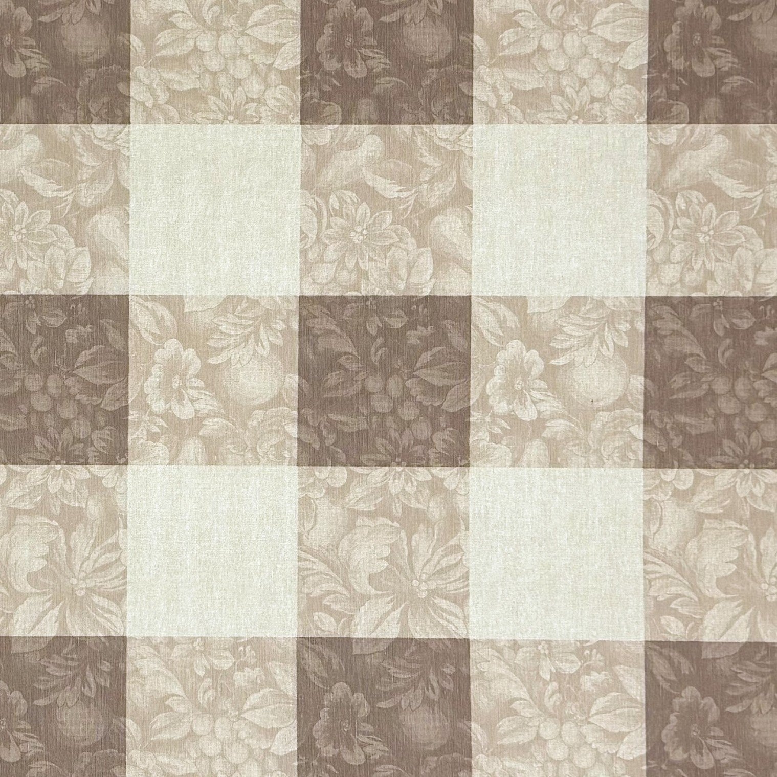 Jacquard Baumwoll Tischdeckecke KAro und Blumen