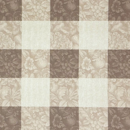 Jacquard Baumwoll Tischdeckecke KAro und Blumen