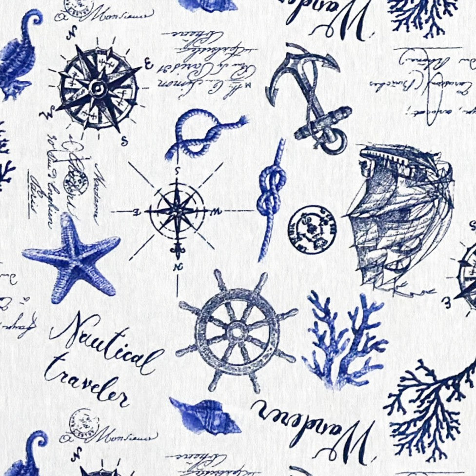 Jacquard Tischdecke maritim