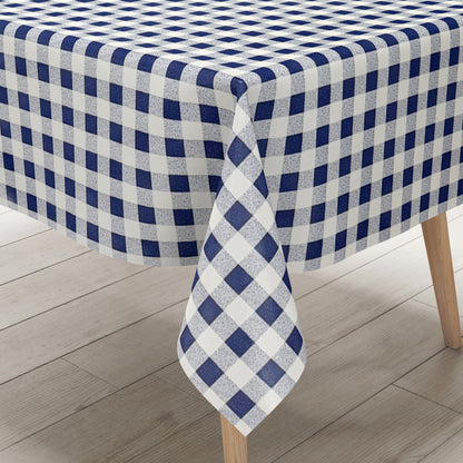 Wachstuch Tischdecke kariert blau