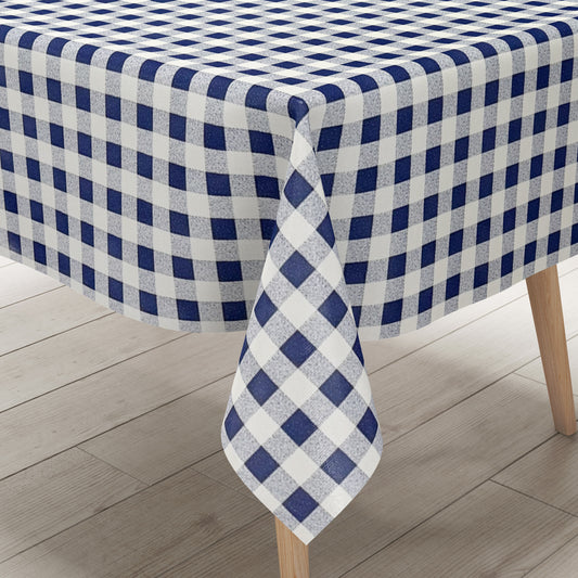 Wachstuch Tischdecke kariert blau