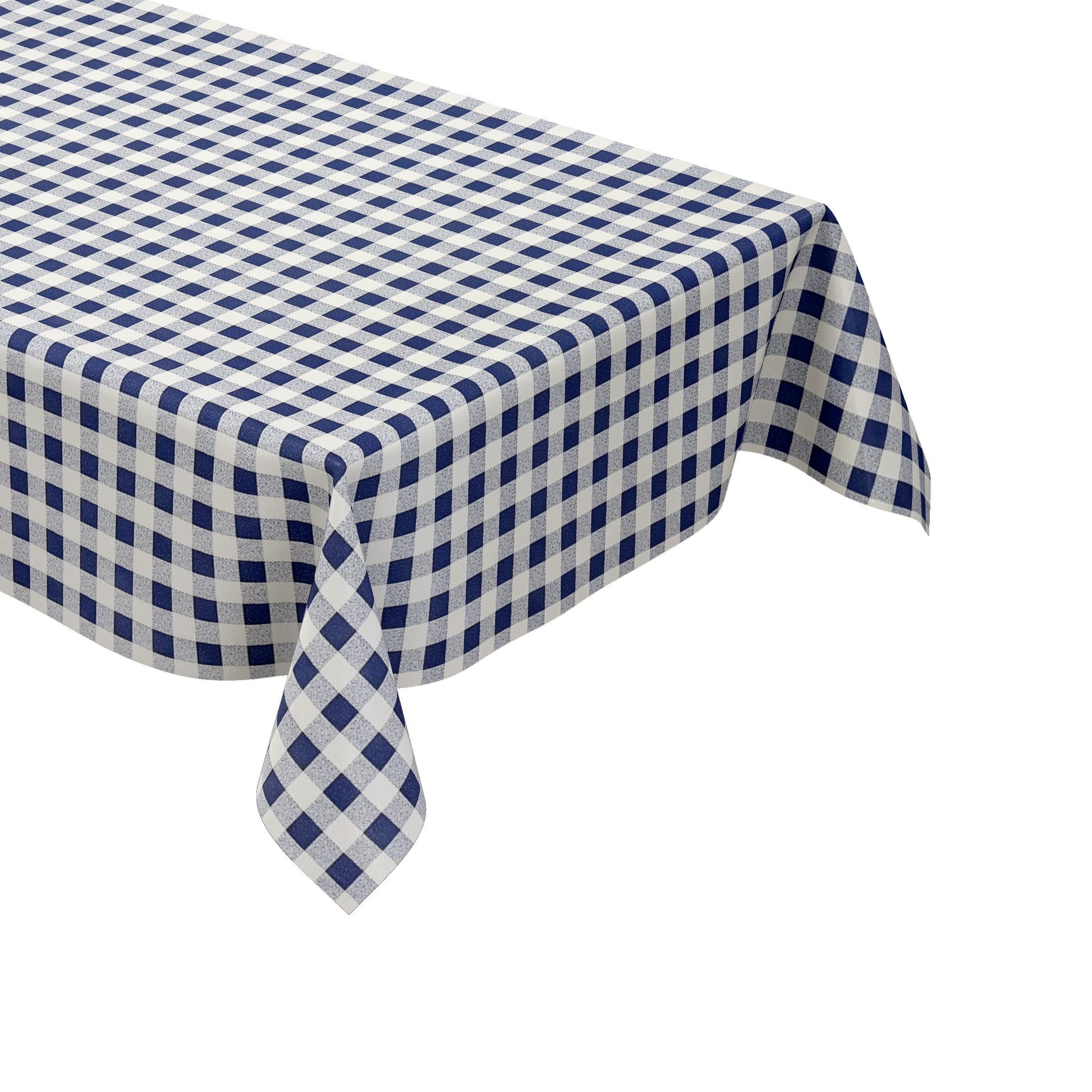 Wachstuch Tischdecke kariert blau