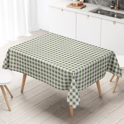 Wachstuch Tischdecke kariert grün