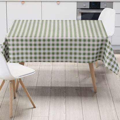 Wachstuch Tischdecke kariert grün