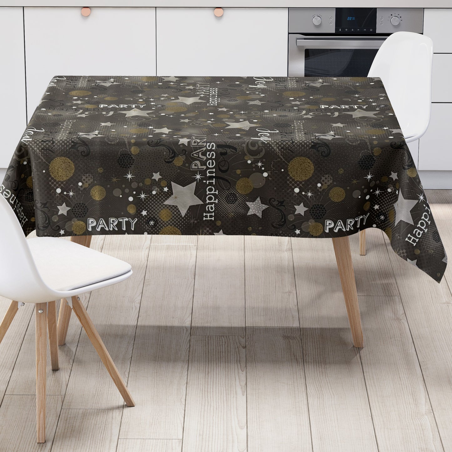 Wachstuch Tischdecke Silvester Neujahr