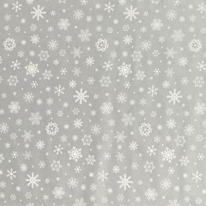 Rouleau de toile cirée Noël P1096-2 flocons de neige fleurs de givre argent gaufré rouleau marchandises
