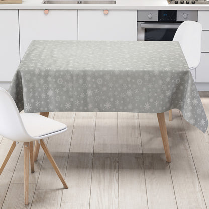 Rouleau de toile cirée Noël P1096-2 flocons de neige fleurs de givre argent gaufré rouleau marchandises